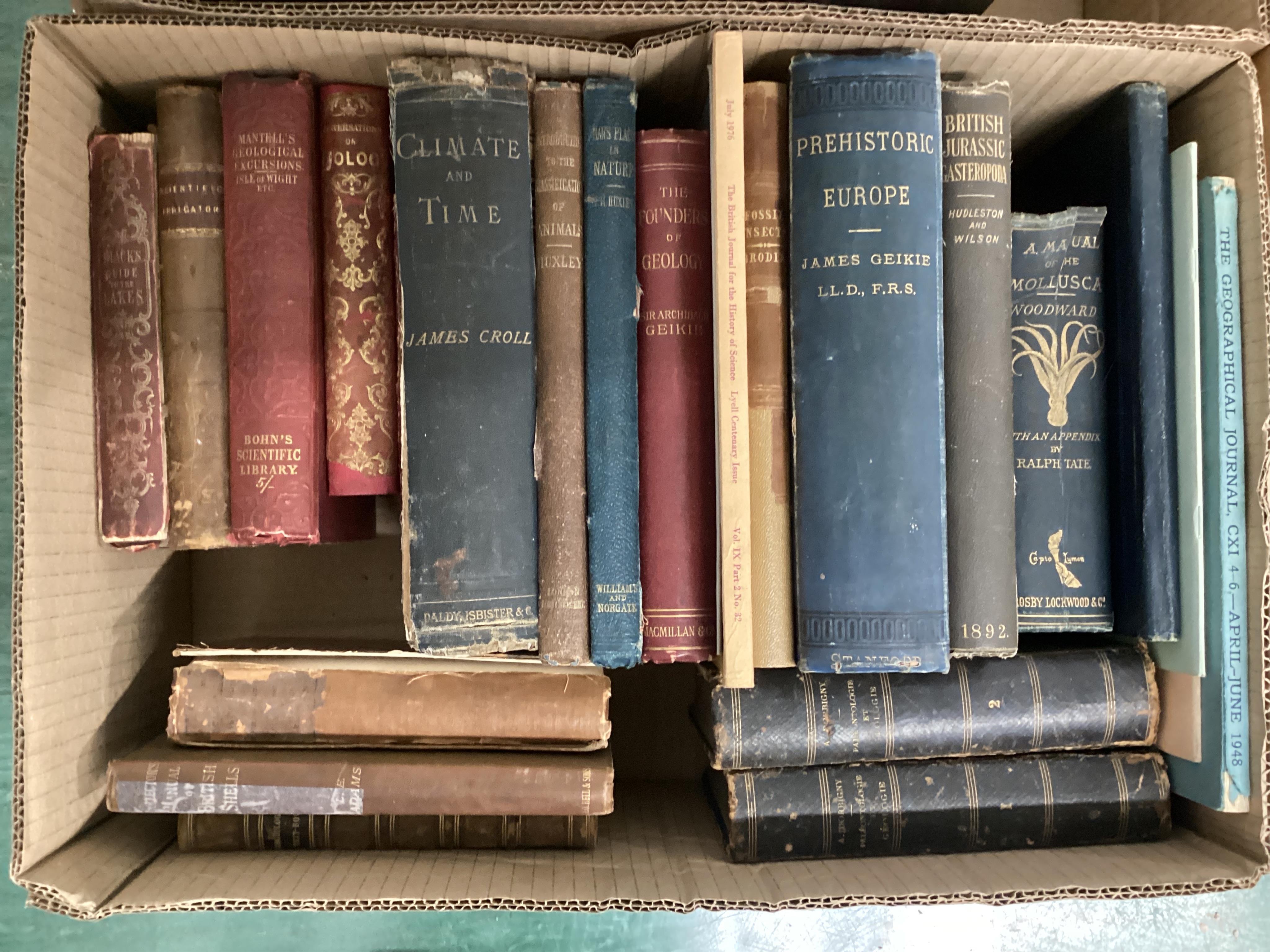 Clark, J.W and Hughes, T. M - The Life and Letters of Reverend Adam Sedgwick, 2 vols, 8vo, cloth gilt, Cambridge, 1890, together with approximately 60 other works, principally 19th and 20th century Geology, a quantity, s